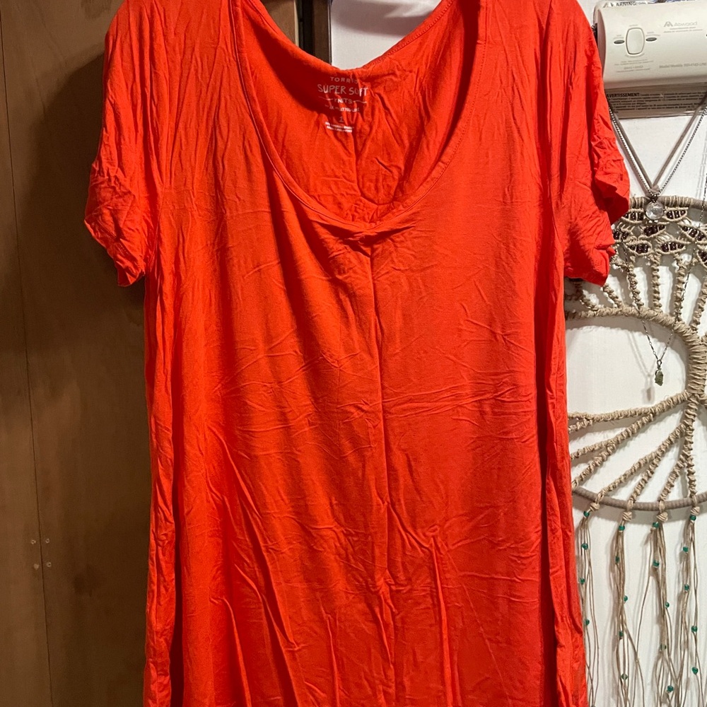 Torrid Vibrant Orange Short Sleeve Tee